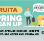 A poster for a spring clean up event in Fruita, CO